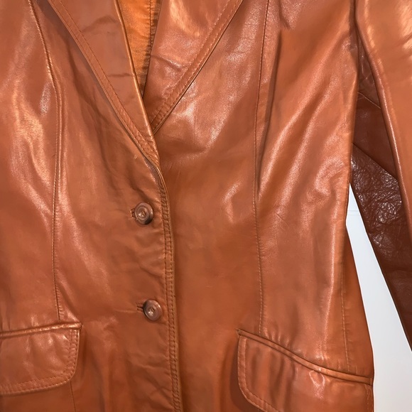 VINTAGE WILSONS leather blazer size 12 - Picture 3 of 10